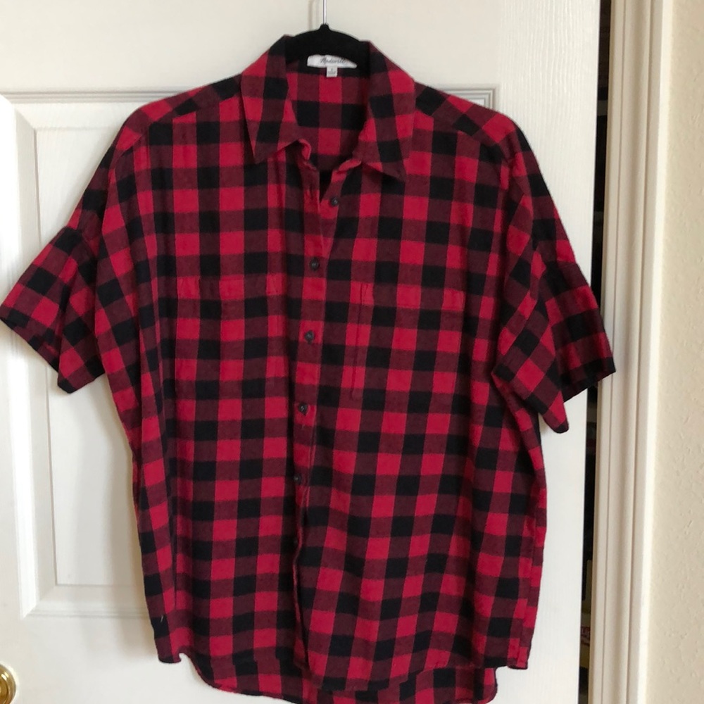 MADEWELL FLANNEL COURIER SHIRT IN BUFFALO PLAID